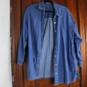 90's Inspired Jean Button Up